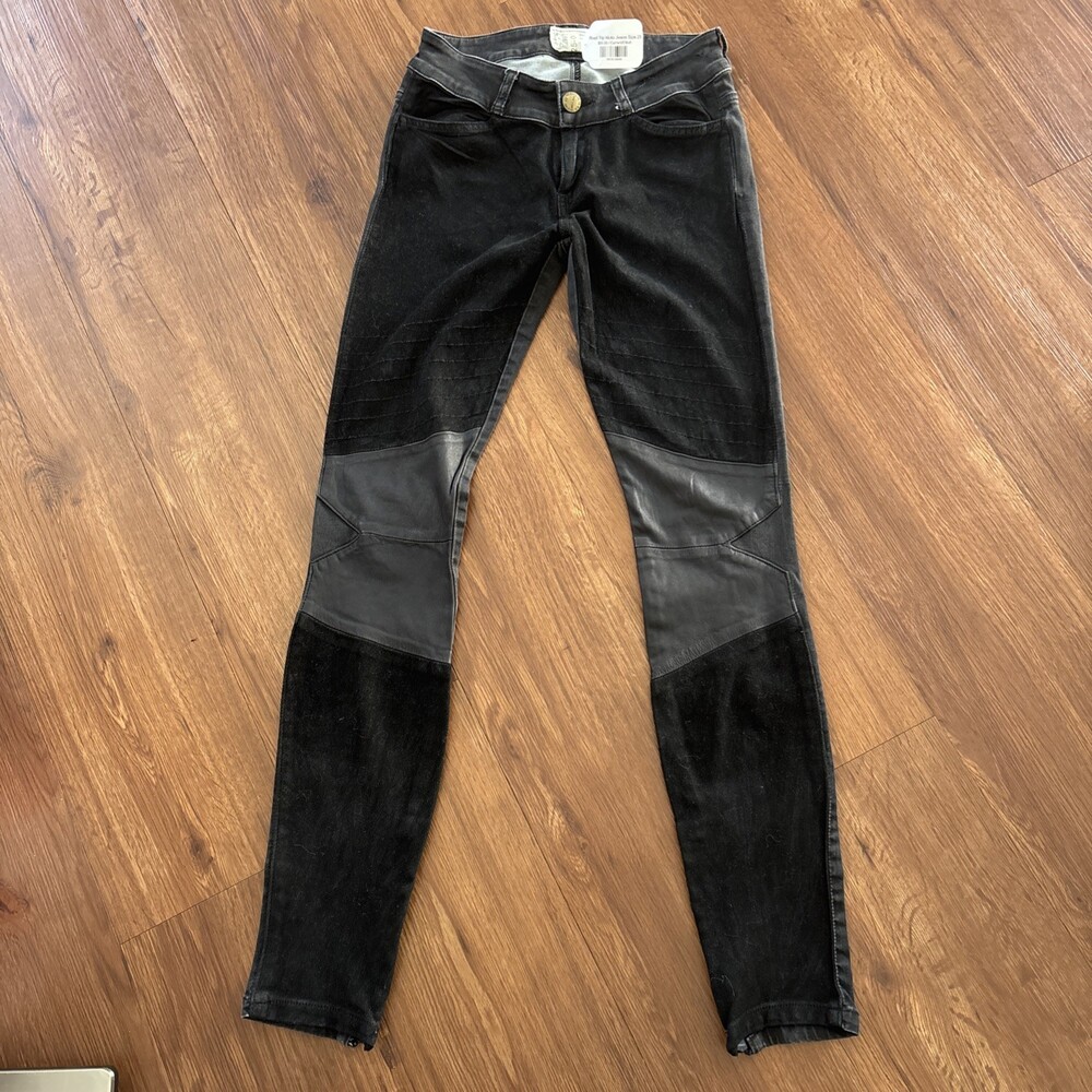 Current Elliott Road Trip Moto Jeans Size 25 Women’s Made in USA Black